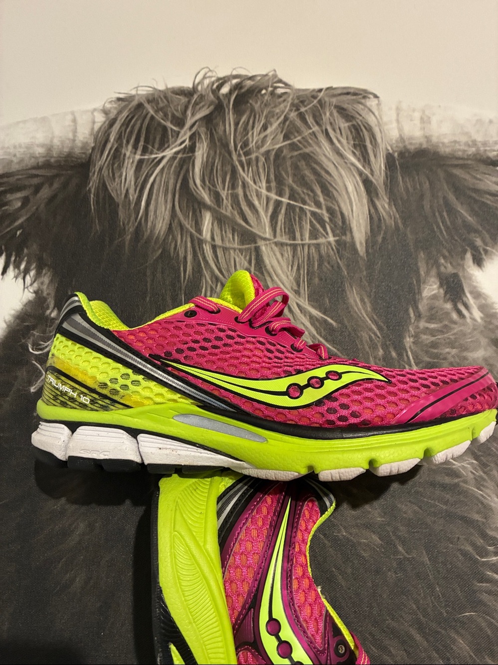 Saucony Women’s Athletic Shoe - Hot Pink with Neon Yellow Accents